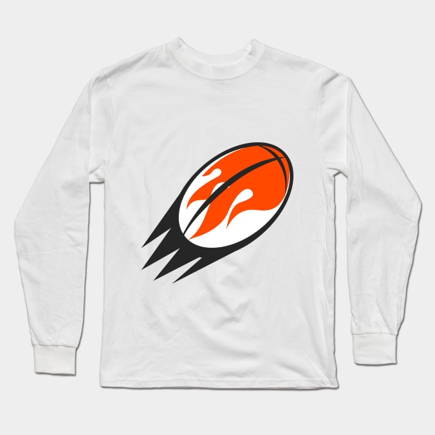 Fire Tennis Ball Long Sleeve T-Shirt by MNPDdesigns